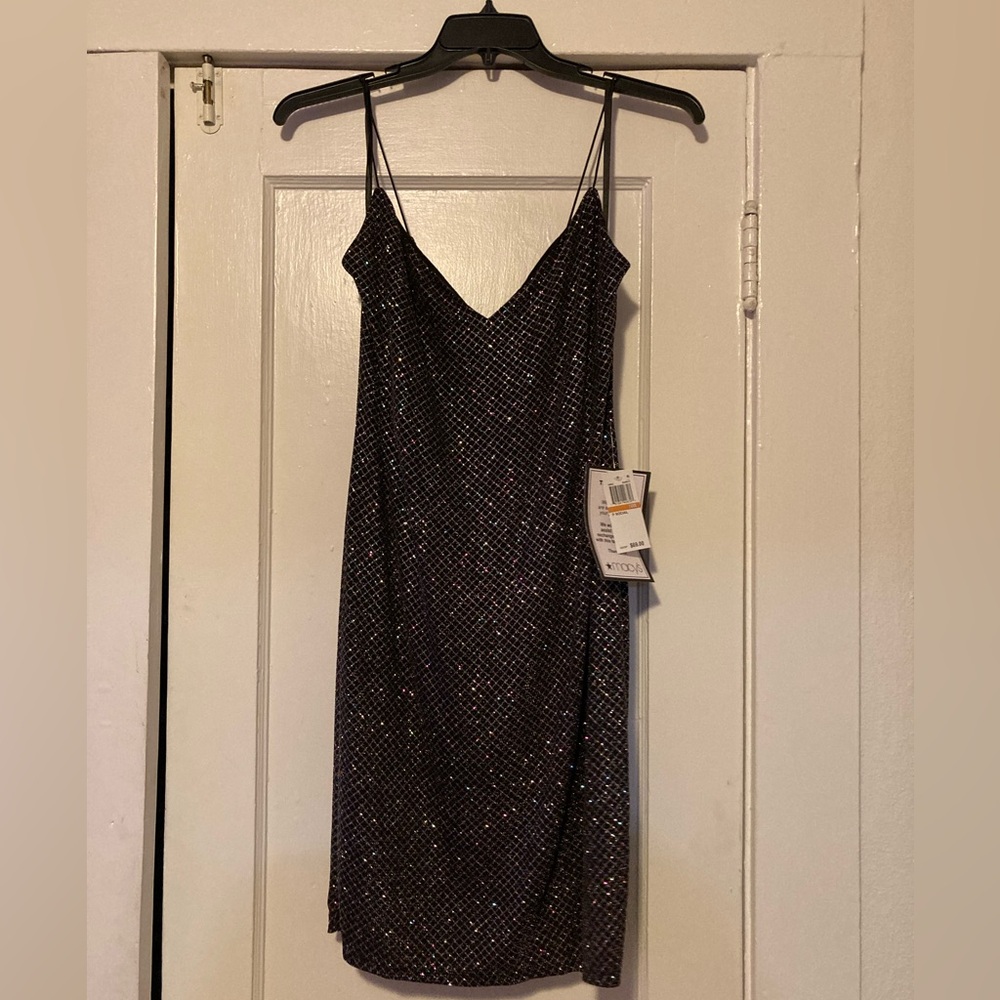 B DARLIN Glitter-knit Bodycon Dress NWT